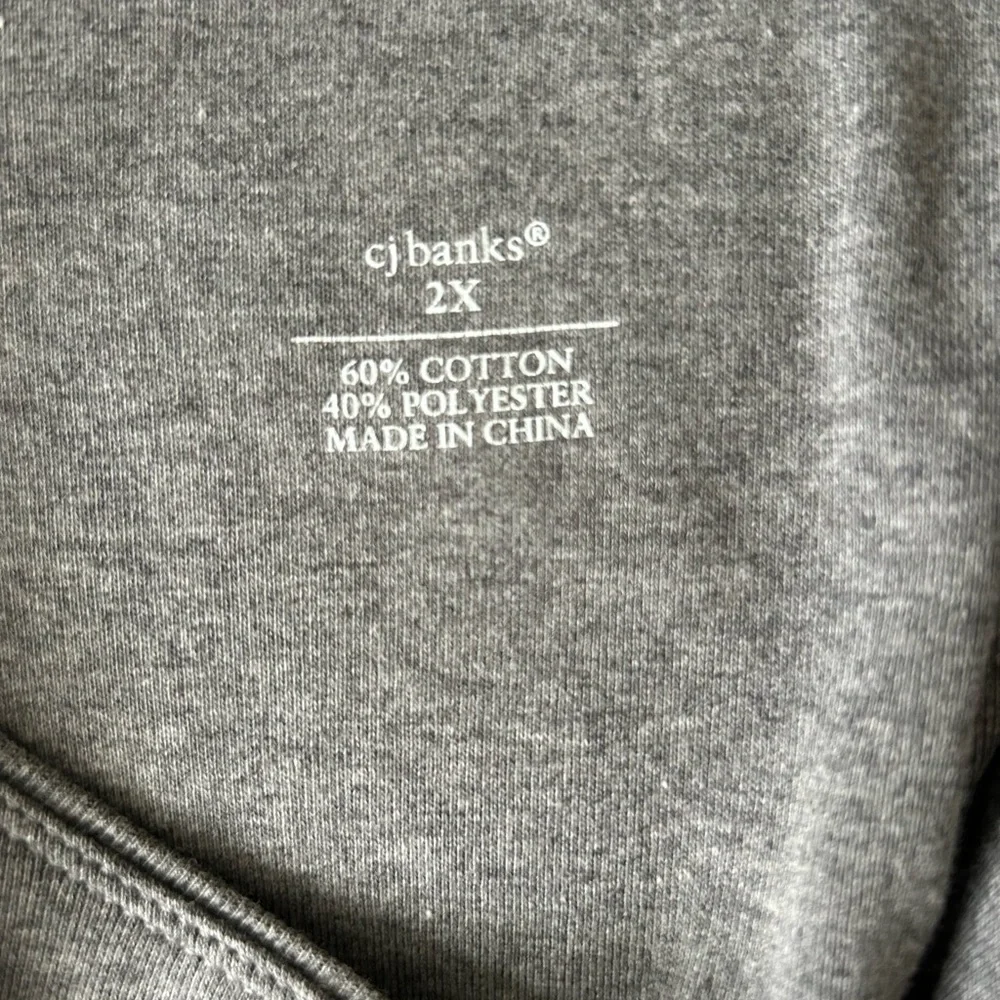 CJ Banks Gray Long Sleeve Women's Top - Picture 5 of 7